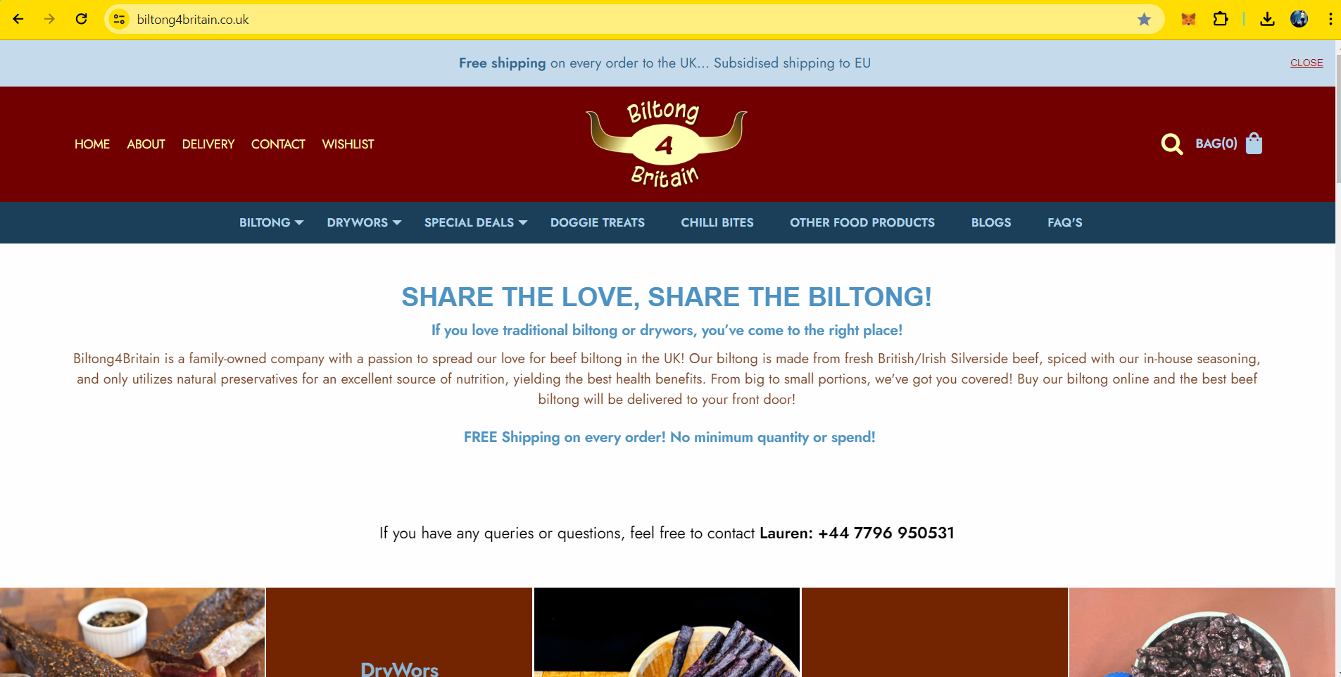 B4B screenshot of website desined by Dory Designs