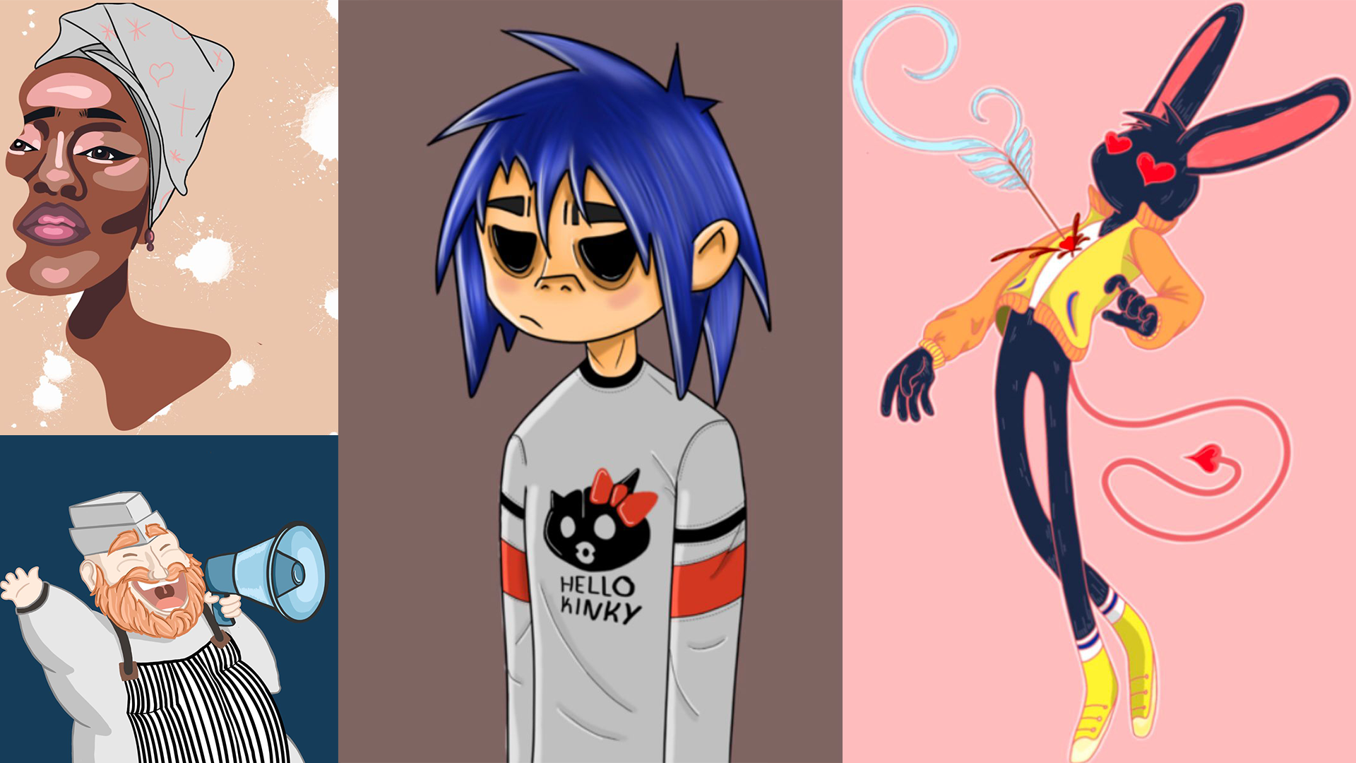 Collage of Dory Designs Digital Illustrations
